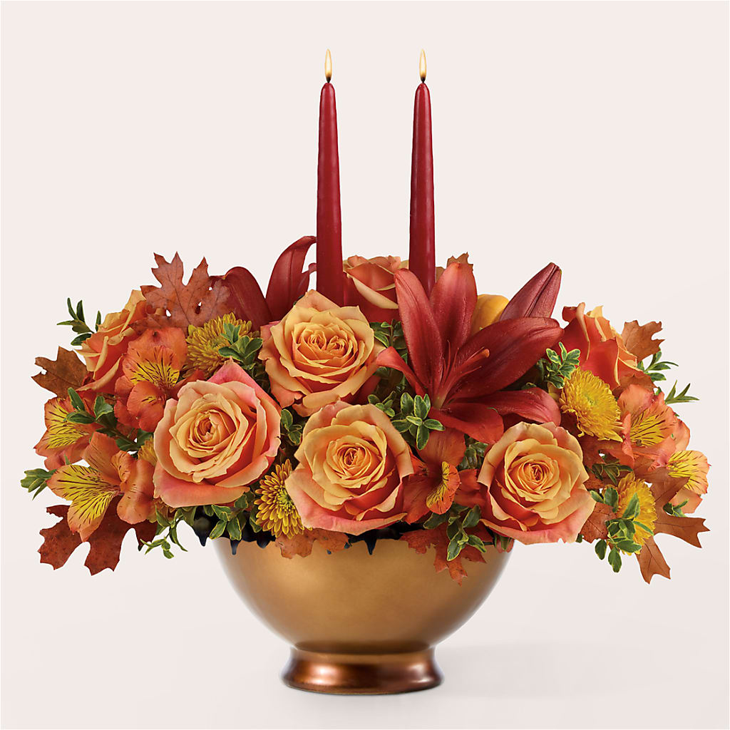 Harvest Table Centerpiece – Creative Florist, Cherry Valley MA