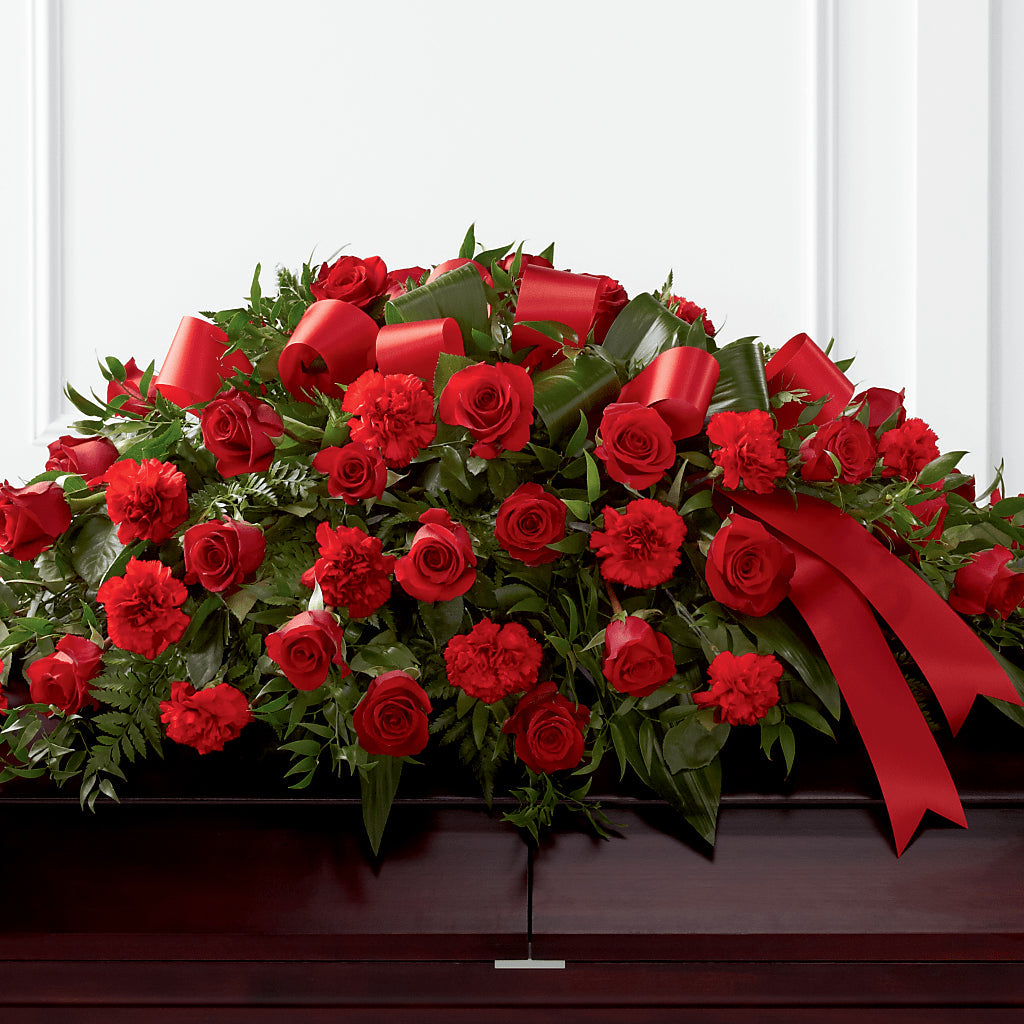 Tribute of Life Casket Spray – Creative Florist, Cherry Valley MA