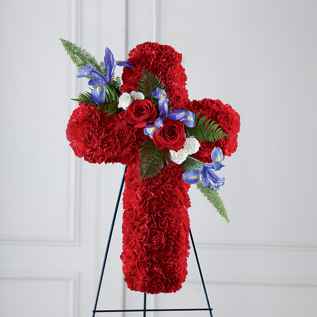 Faithful Hero Floral Cross – Creative Florist, Cherry Valley MA