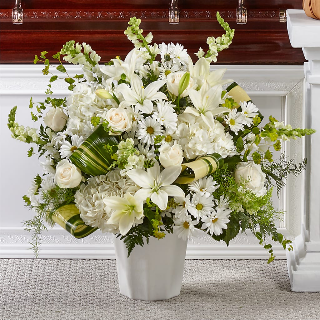 Thoughts of Tranquility Floor Basket – Creative Florist, Cherry Valley MA