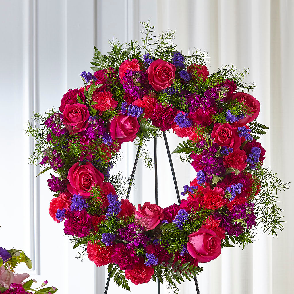 Calming Colors Wreath – Creative Florist, Cherry Valley MA