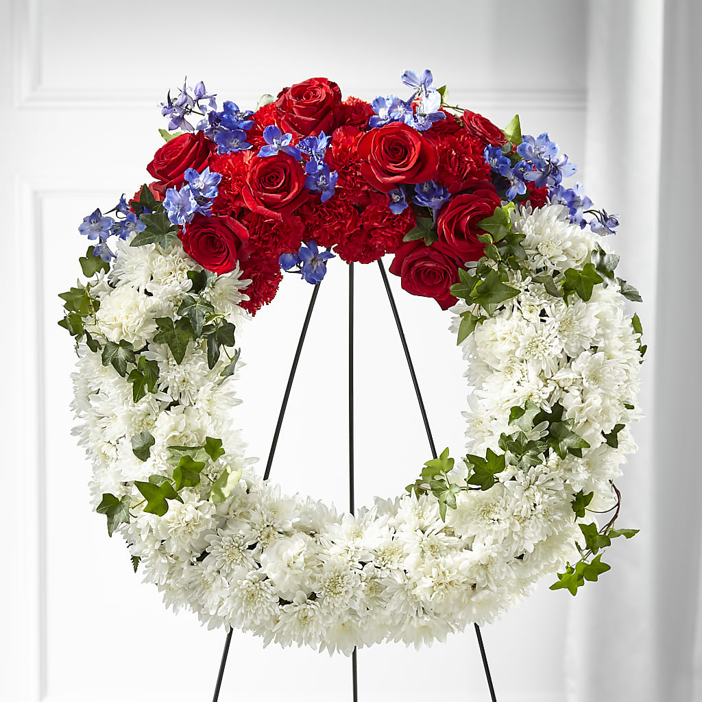 Patriotic Passion Wreath – Creative Florist, Cherry Valley MA