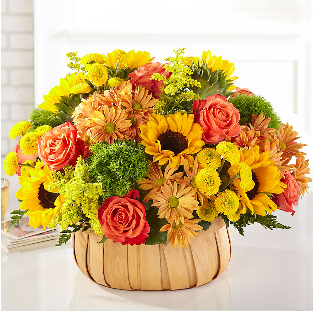 Harvest Sunflower Basket – Creative Florist, Cherry Valley MA