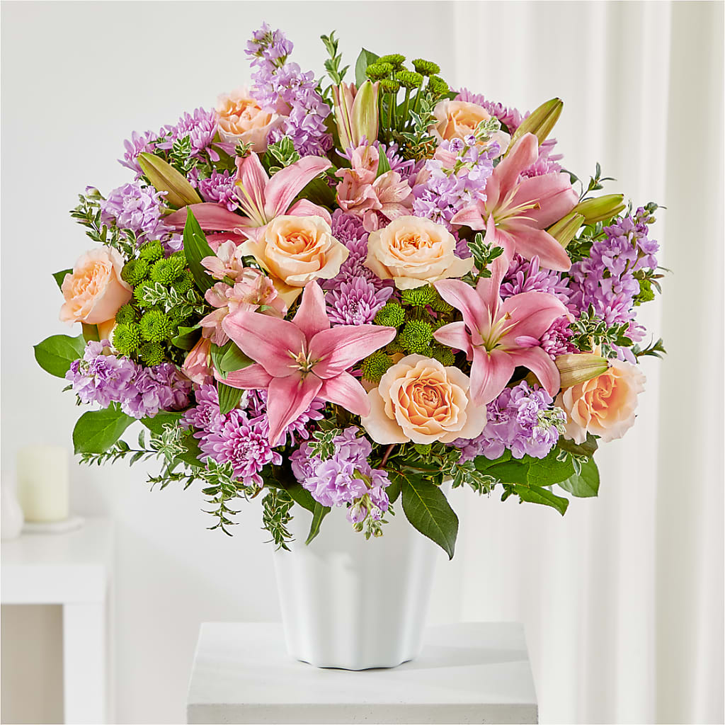 Supportive Embrace Tabletop Basket – Creative Florist, Cherry Valley MA