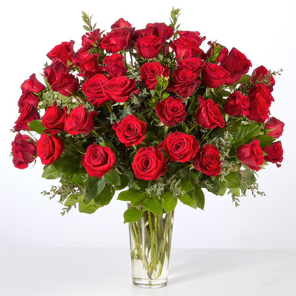 Forever Yours Fifty Stem Red Rose Bouquet – Creative Florist, Cherry Valley MA