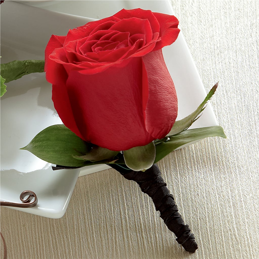 Red Rose Boutonniere – Creative Florist, Cherry Valley MA
