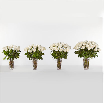 Long Stem White Rose Bouquet –  Creative Florist, Cherry Valley MA