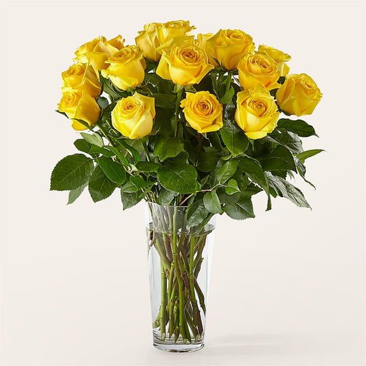 Long Stem Yellow Rose Bouquet –  Creative Florist, Cherry Valley MA