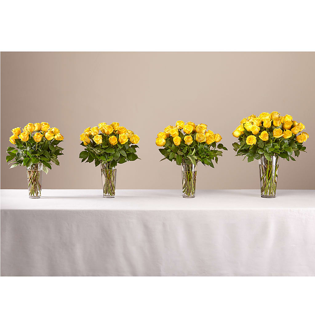 Long Stem Yellow Rose Bouquet –  Creative Florist, Cherry Valley MA