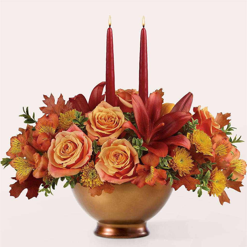 Harvest Table Centerpiece –  Creative Florist, Cherry Valley MA