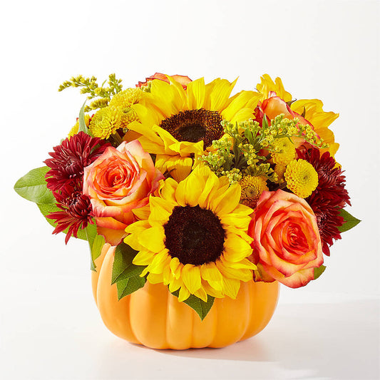 Golden Gourd Pumpkin Bouquet –  Creative Florist, Cherry Valley MA