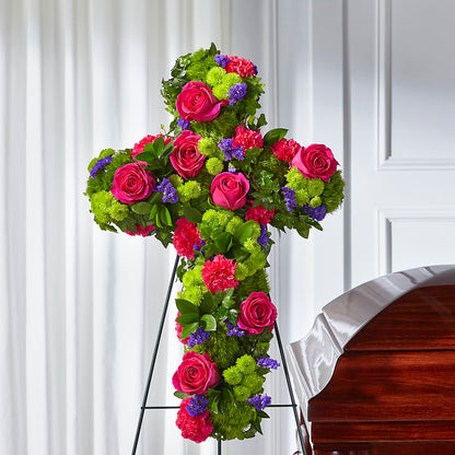Tribute Rose Floral Cross –  Creative Florist, Cherry Valley MA