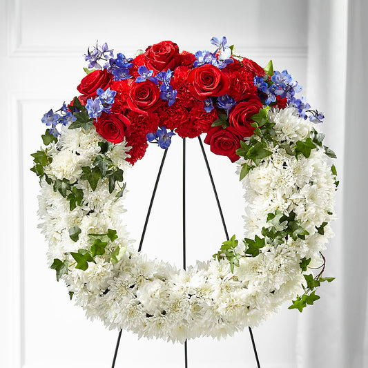 Patriotic Passion Wreath –  Creative Florist, Cherry Valley MA