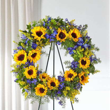 Bright Rays Wreath –  Creative Florist, Cherry Valley MA