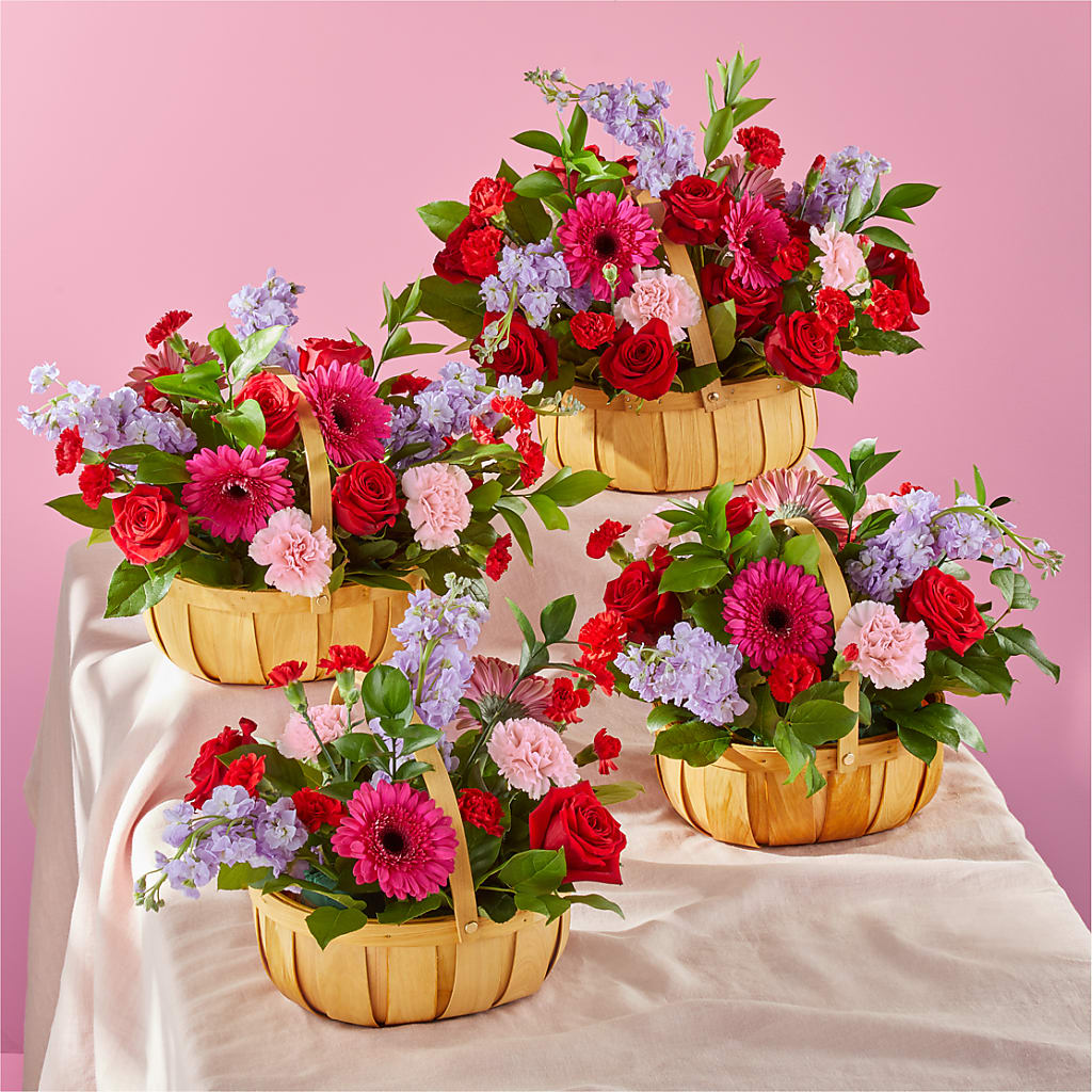 Pink Picnic Basket –  Creative Florist, Cherry Valley MA