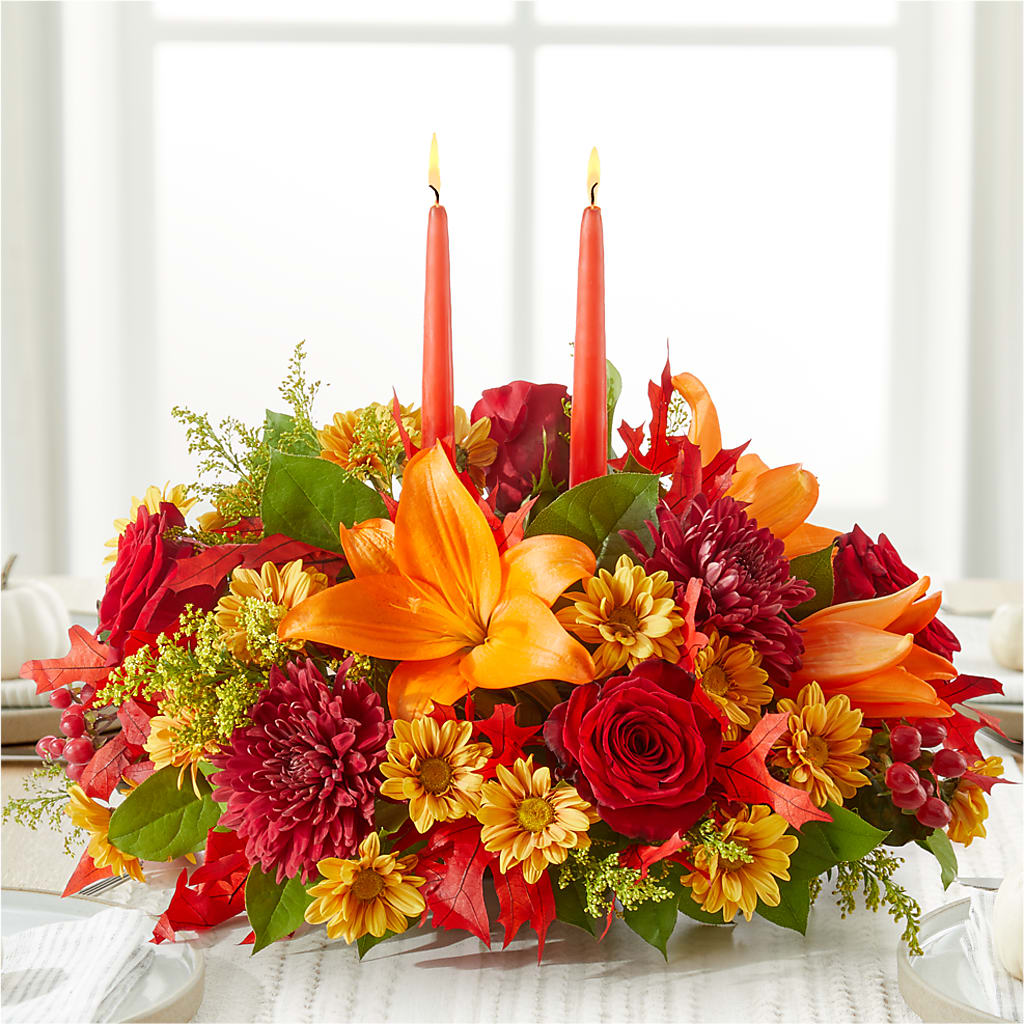 Autumn's Embrace Centerpiece –  Creative Florist, Cherry Valley MA