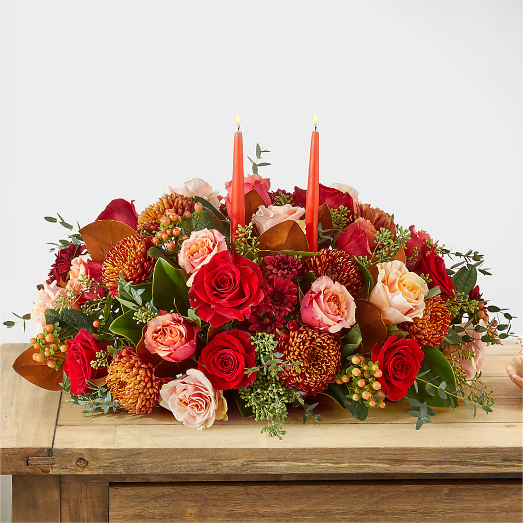 Gather Near Centerpiece –  Creative Florist, Cherry Valley MA