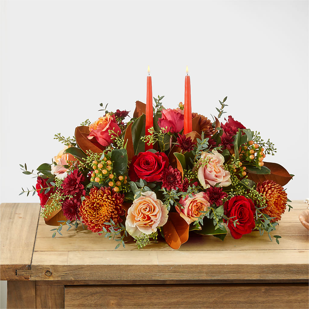 Gather Near Centerpiece –  Creative Florist, Cherry Valley MA