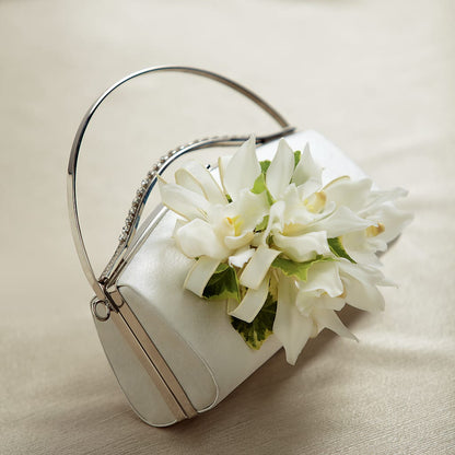 White Purse Decor –  Creative Florist, Cherry Valley MA